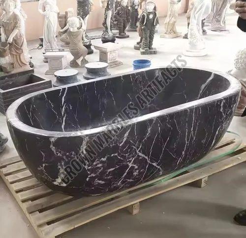Black Marble Stone Bathtub