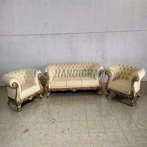 5 Seater Modern Teak Wood Sofa Set