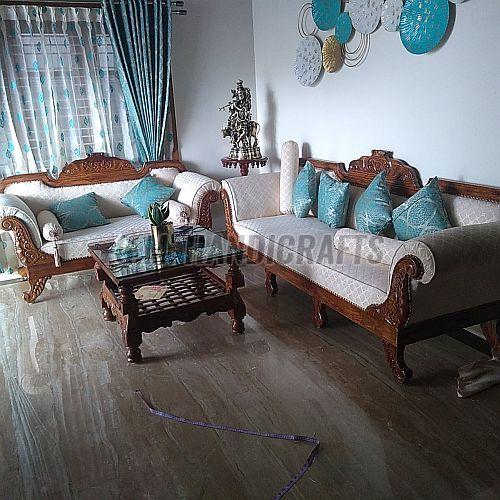 5 Seater Solid Teak Wood Sofa Set