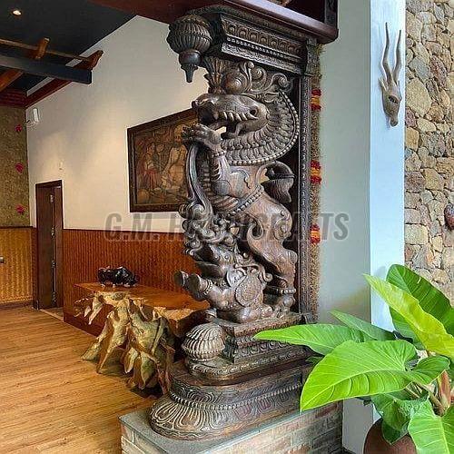 Handcrafted Wooden Pillar