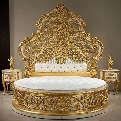 Luxury Carved Wooden Double Bed