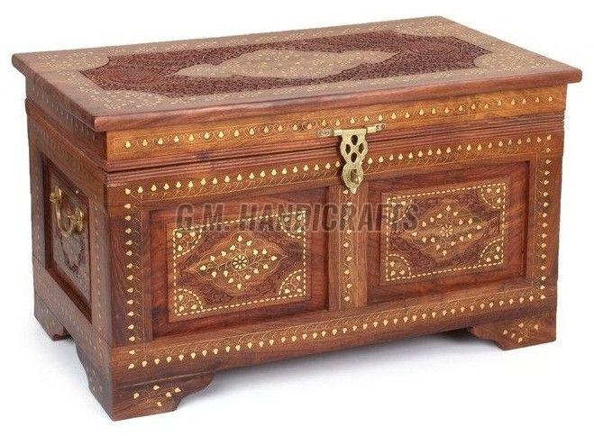 Rectangular Traditional Wooden Trunk