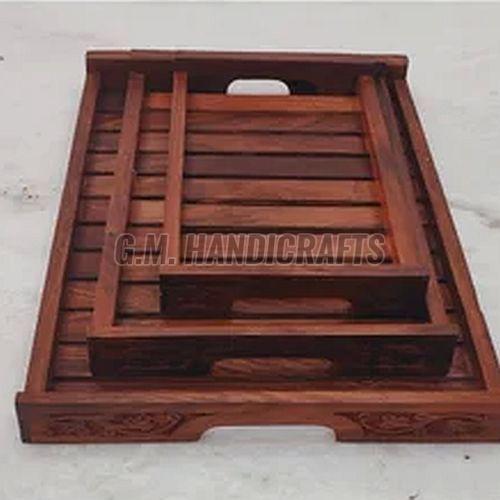 Wooden Tray Set