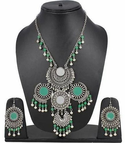 Oxidised Silver Necklace Set