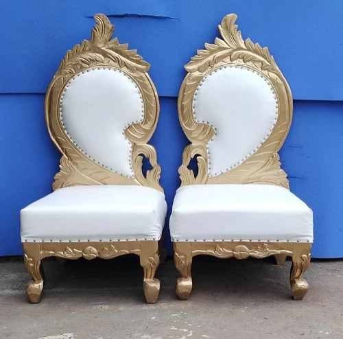 Golden White Fiber Vedi Chair