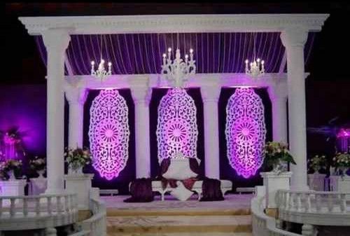 White Fiberglass Wedding Stage