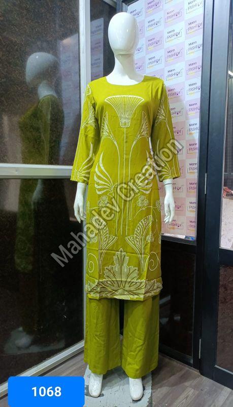 Female Ethnic Function Floral Palazzo Set