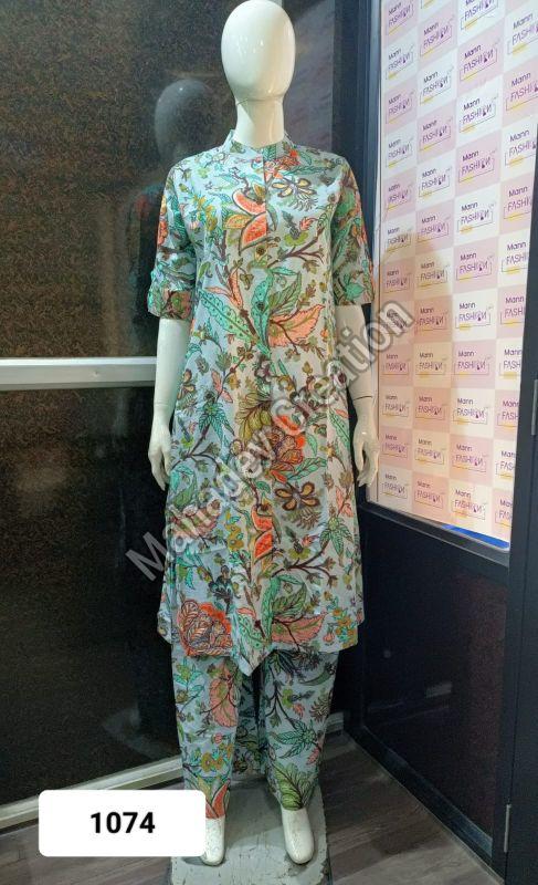 Ladies Boho Style Leaf Print Suit