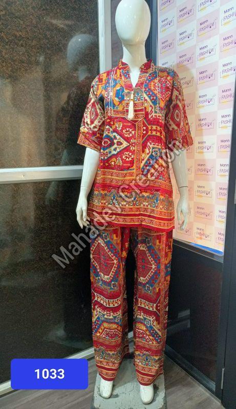 Ladies Boho Style Printed Co-ord Set