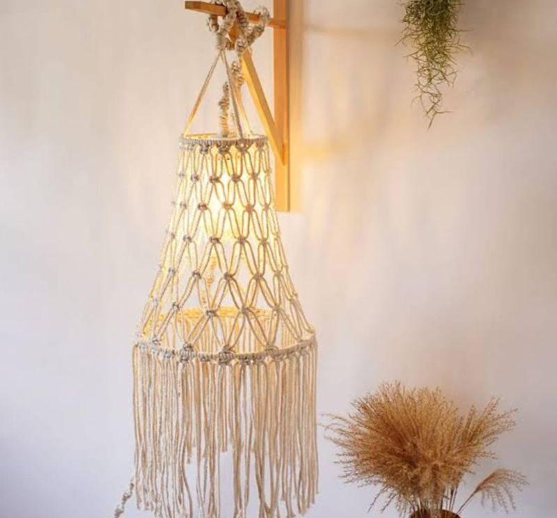 Boho Macrame Lamp Shade Cover