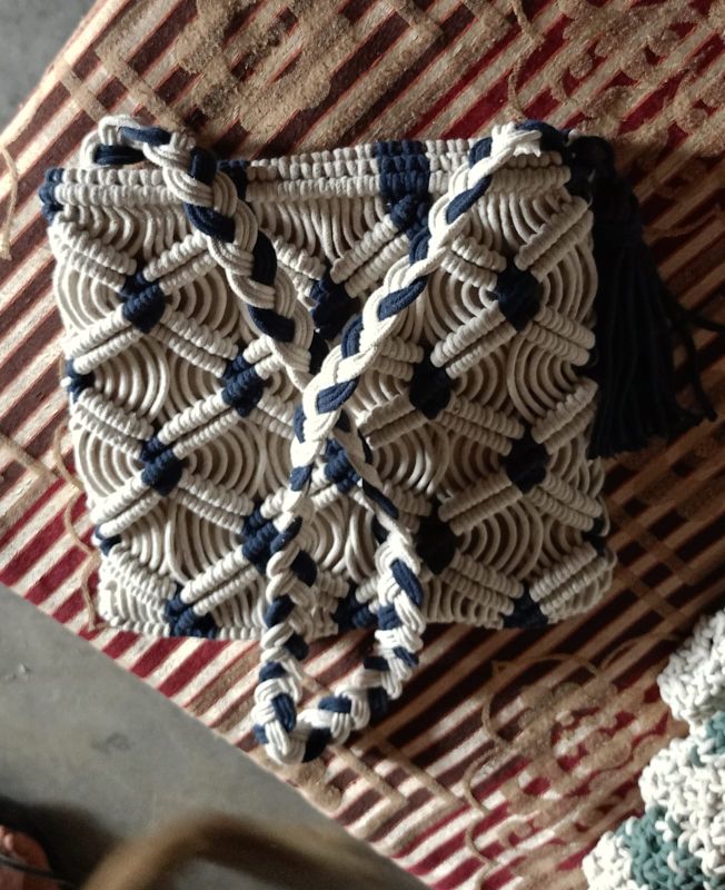 Handmade Macrame Cotton Shoulder Bag