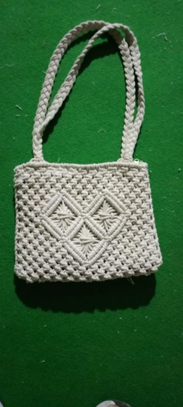 Handmade Cotton Macrame Sling Bag