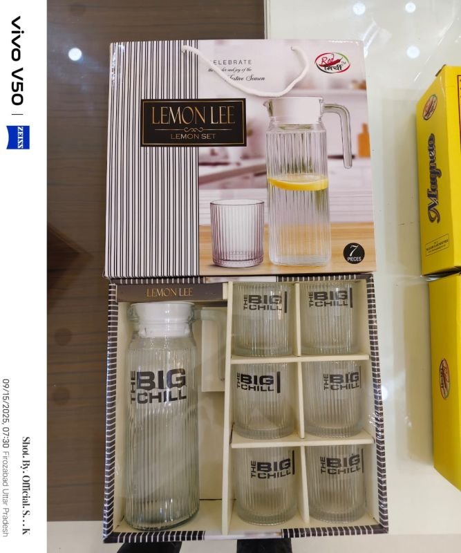 Glass Carafe Jug Set