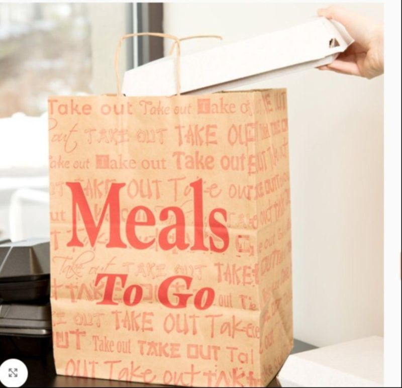 Food Delivery Printed Paper Bag