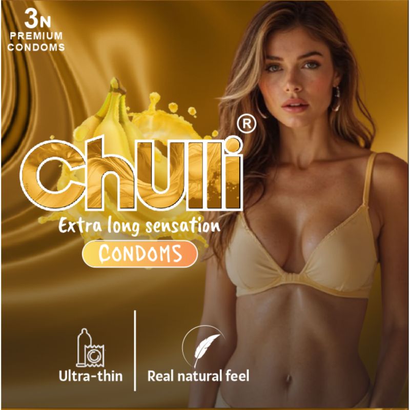 Chulli 3 Pcs Ultra Thin Banana Condoms