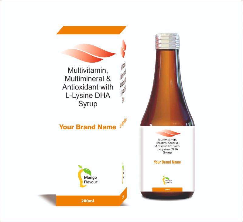 Multivitamin Multimineral and Antioxidant With L-Lysine DHA Syrup