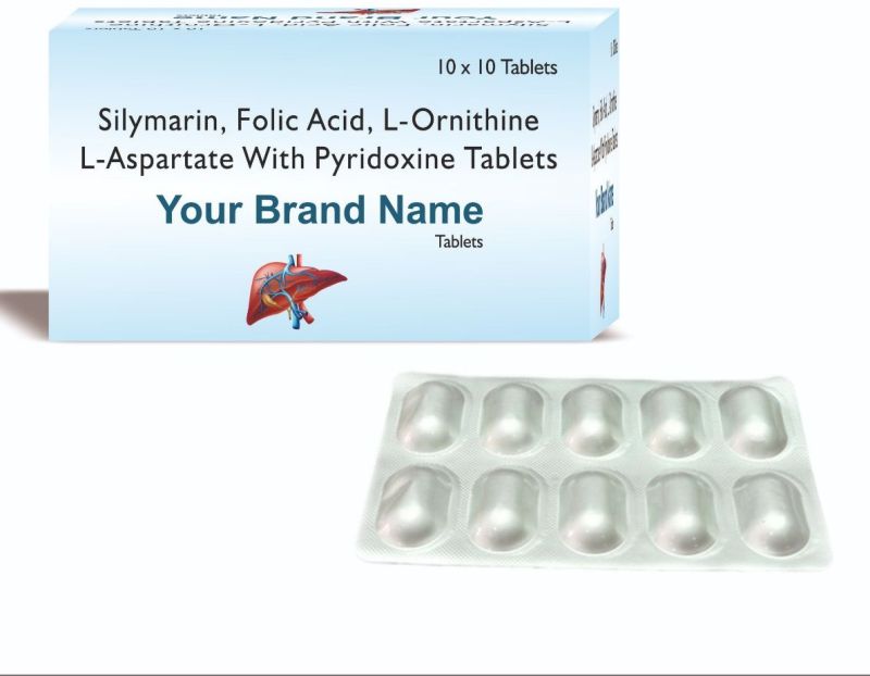 Silymarin Folic Acid L-Ornithine L-Aspartate with Pyridoxine Tablets