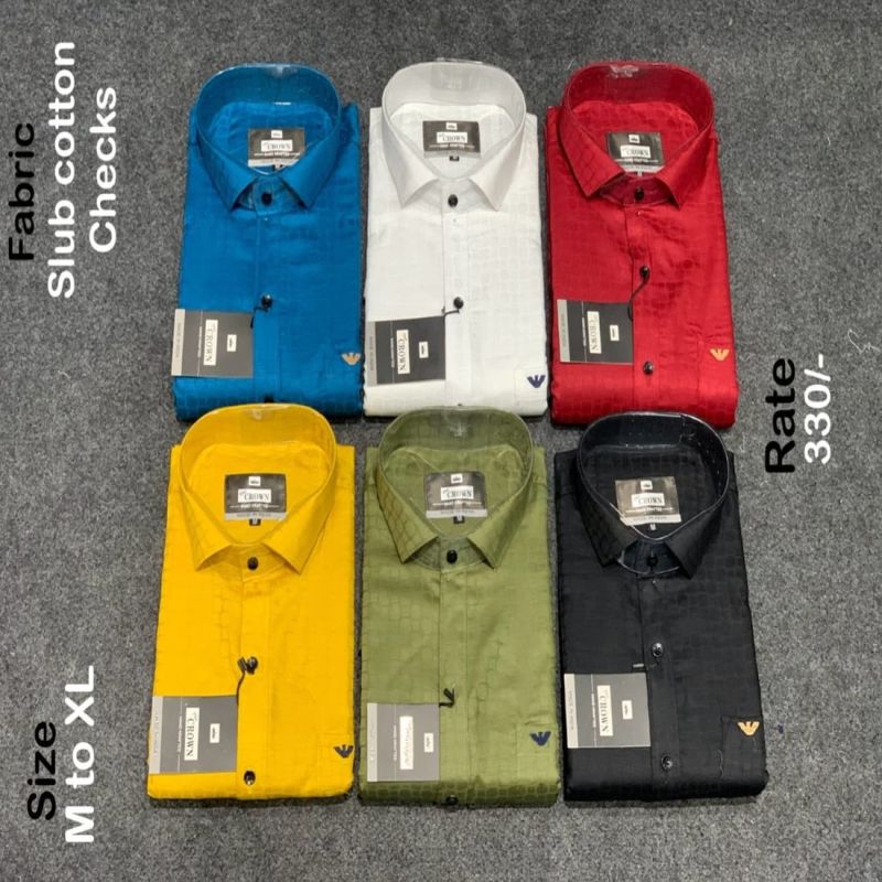 Mens Self Design Shirts