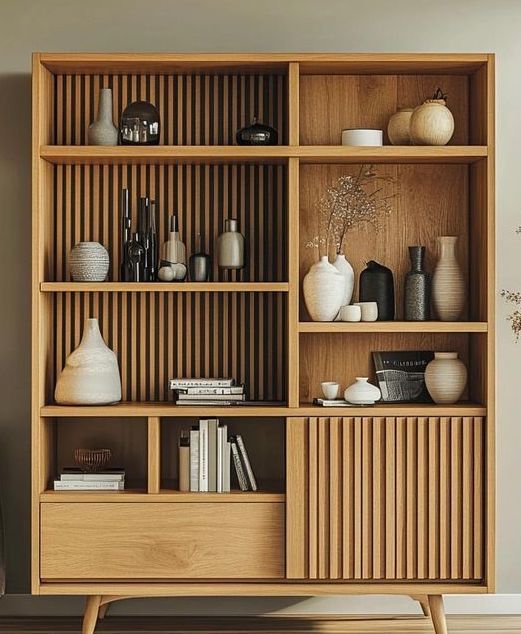 Brown Modern Wooden Bookshelf