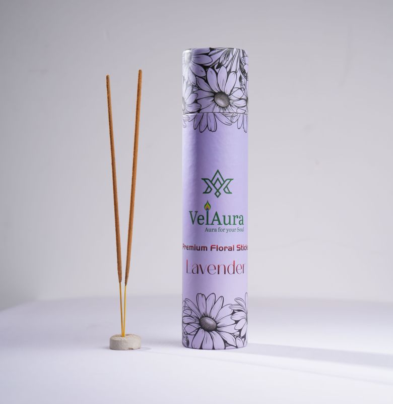 VelAura Lavender Floral Incense Sticks Tube