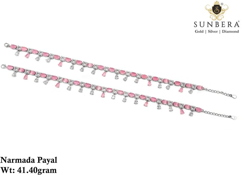 Narmada Pink Charm Payal Anklet