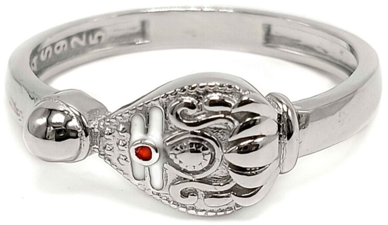 Silver Claddagh Red Stone Crown Ring