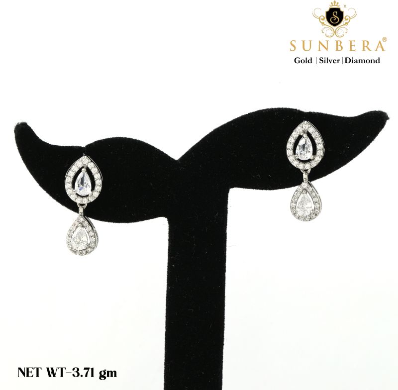 Teardrop Diamond Style Drop Earrings