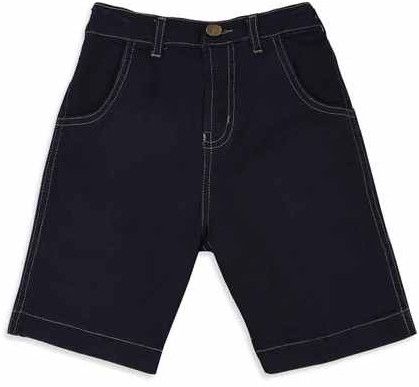 Solid Boys Adjustable Waist School Short