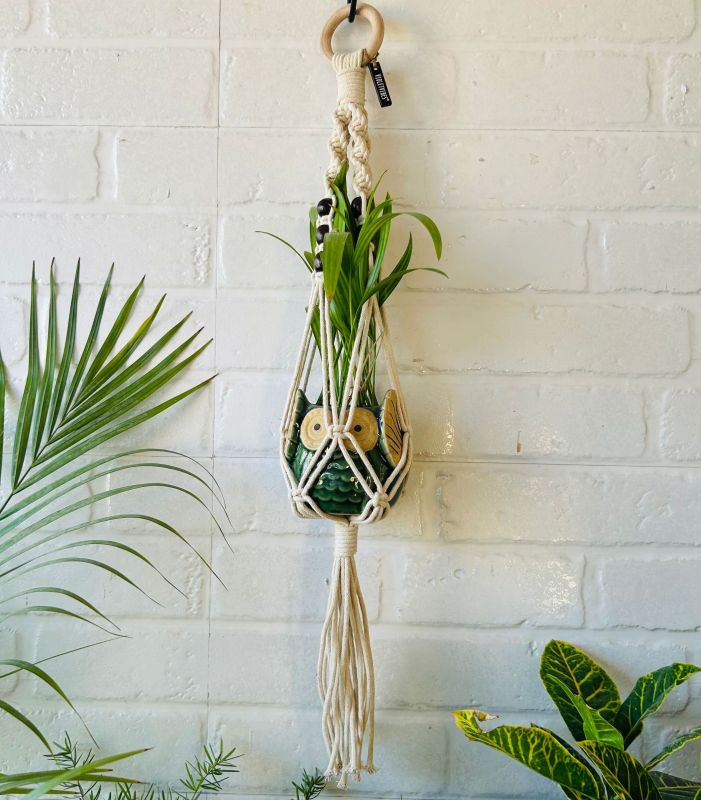 Beige Rope Mini Plant Holder