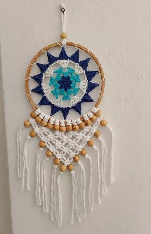 Crochet Evil Eye Wall Hanging
