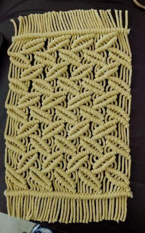 Green Cotton Macrame Placemat
