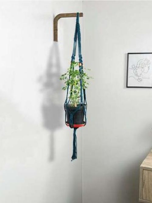 Macrame Blue Rope Plant Holder