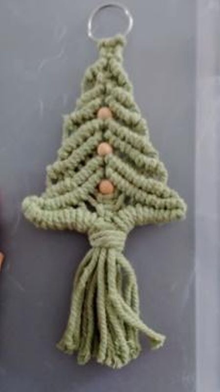 Macrame Green Hanging Christmas Tree