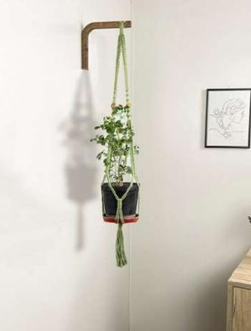 Macrame Green Rope Plant Holder