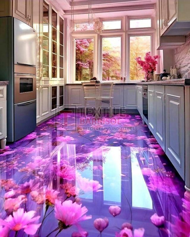 3D Flower Epoxy Flooring