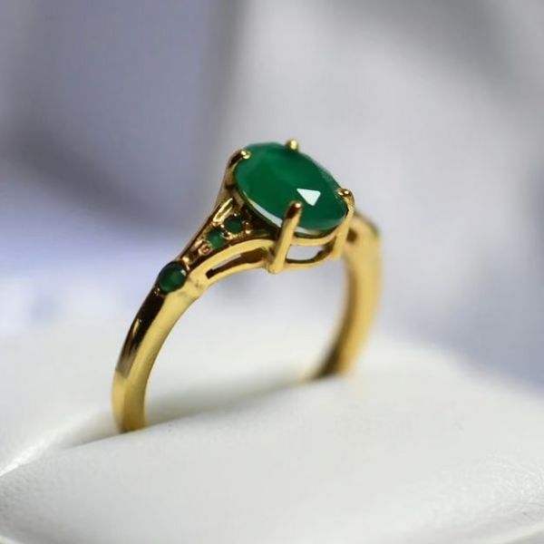 Green Stone Artificial Ring