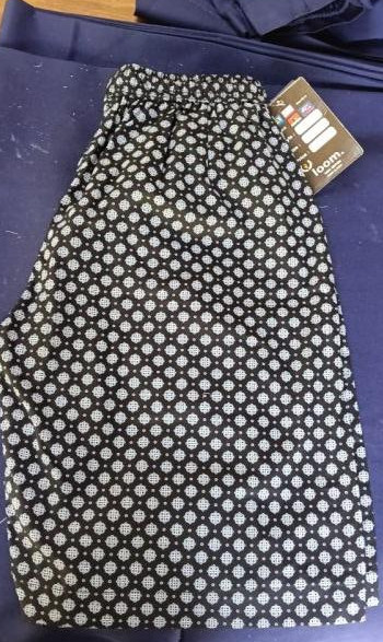 Black Mens Cotton Printed Half Pant