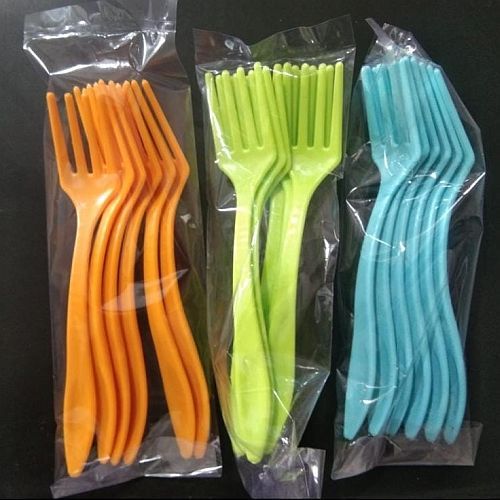 6 Pcs Plastic Fork Set