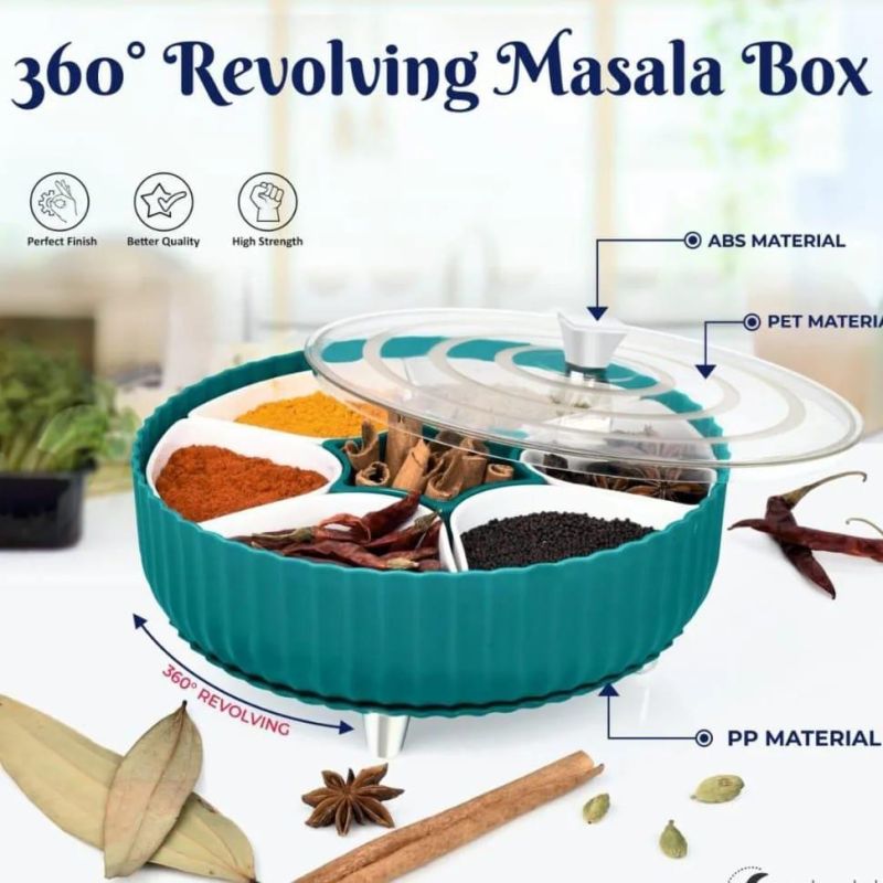 Plastic 360 Degree Revolving Masala Box