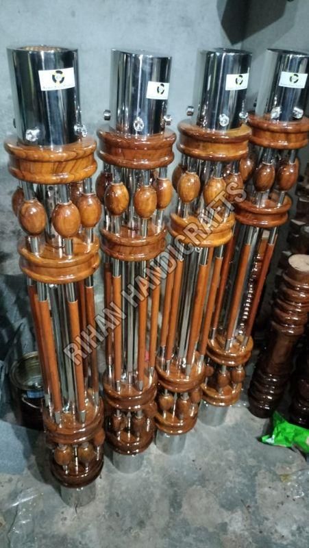 Stainless Steel Wooden Decorative Master Pillar