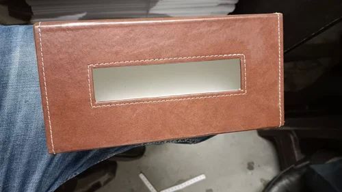 Glossy Leather Tissue Box