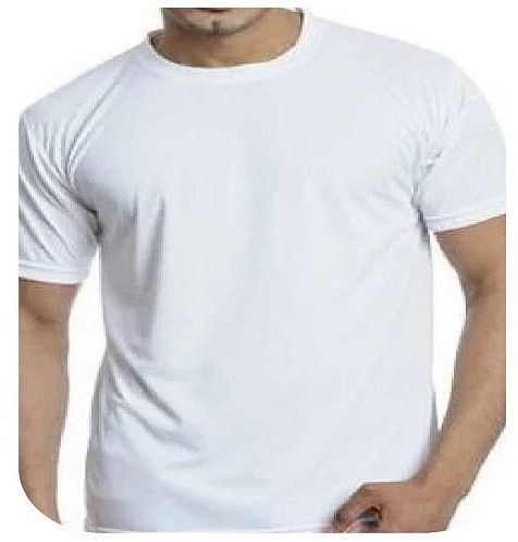 Mens White Round Neck Sublimation T-Shirt