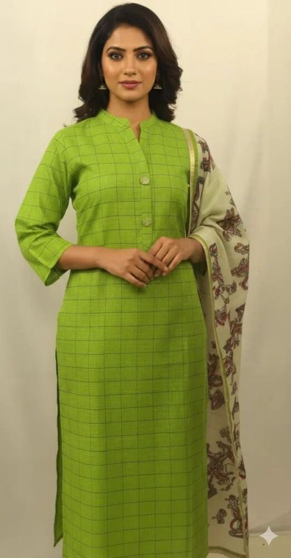Kalamkari Kurti Dupatta Set
