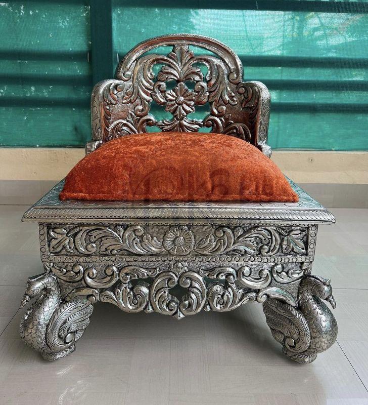 Rust Cushion Bird Leg Accent Chair