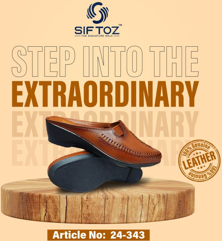 ladies brown leather slipon loafer shoes