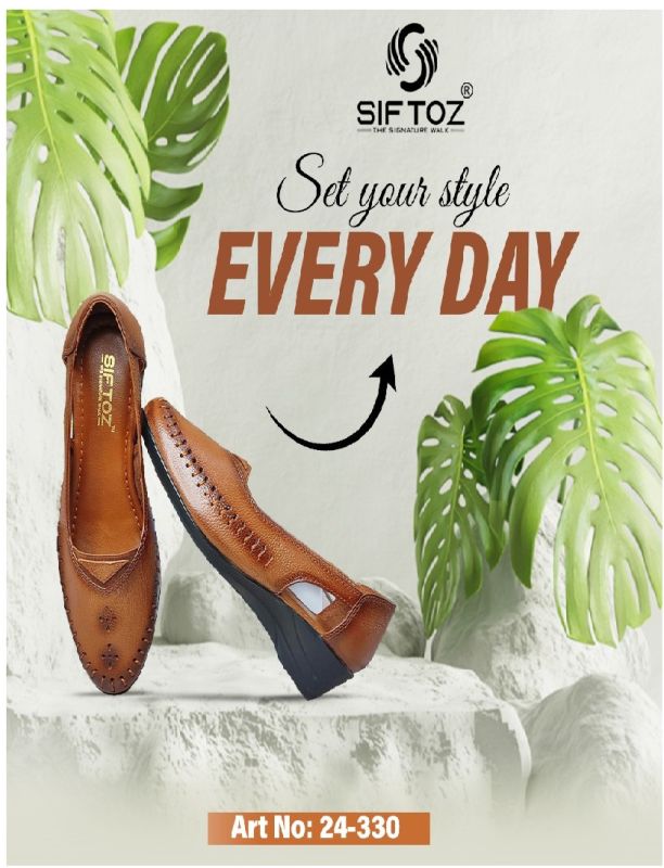 Men’S Brown Stitched Leather Loafers