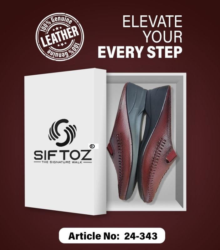 mens maroon stitched leather loafer shoes