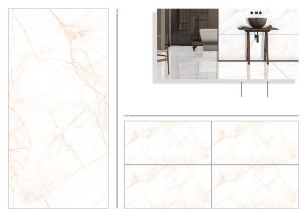 Vintage White Glossy Marble Tiles