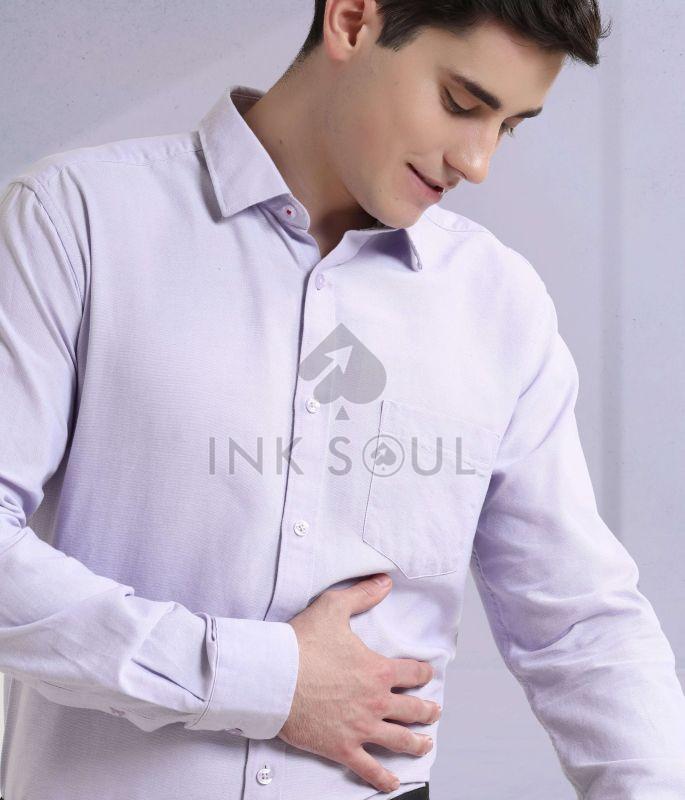 Mens Lavender Cotton Shirts