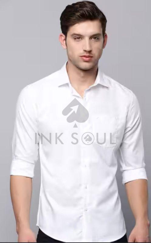Mens White Cotton Shirts